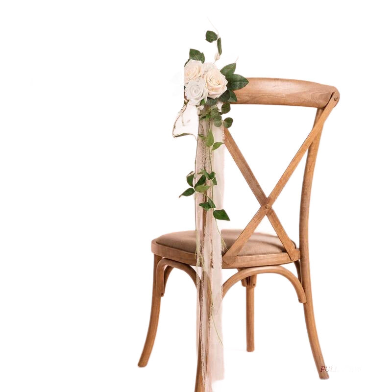 Künstliche Eukalyptus-Ranke mit Rosenblüten, 30 cm, für Hochzeitsdekoration und Innenraumgestaltung