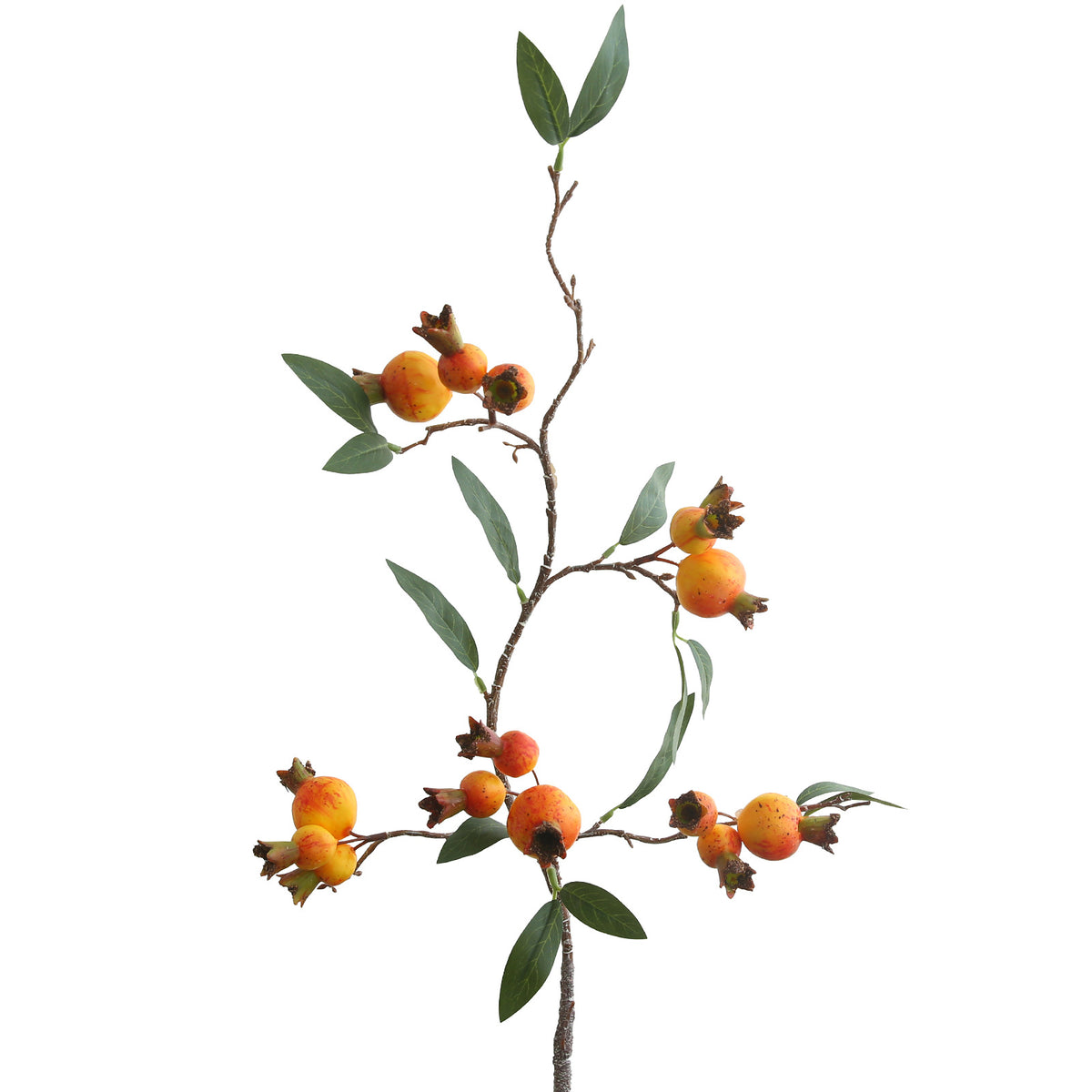 Künstliche Granatäpfel Bouquet, 100 cm hoch, 15 Blüten, Seidenblumen, moderne Deko für Wohnung, Hotel und Geschäfte