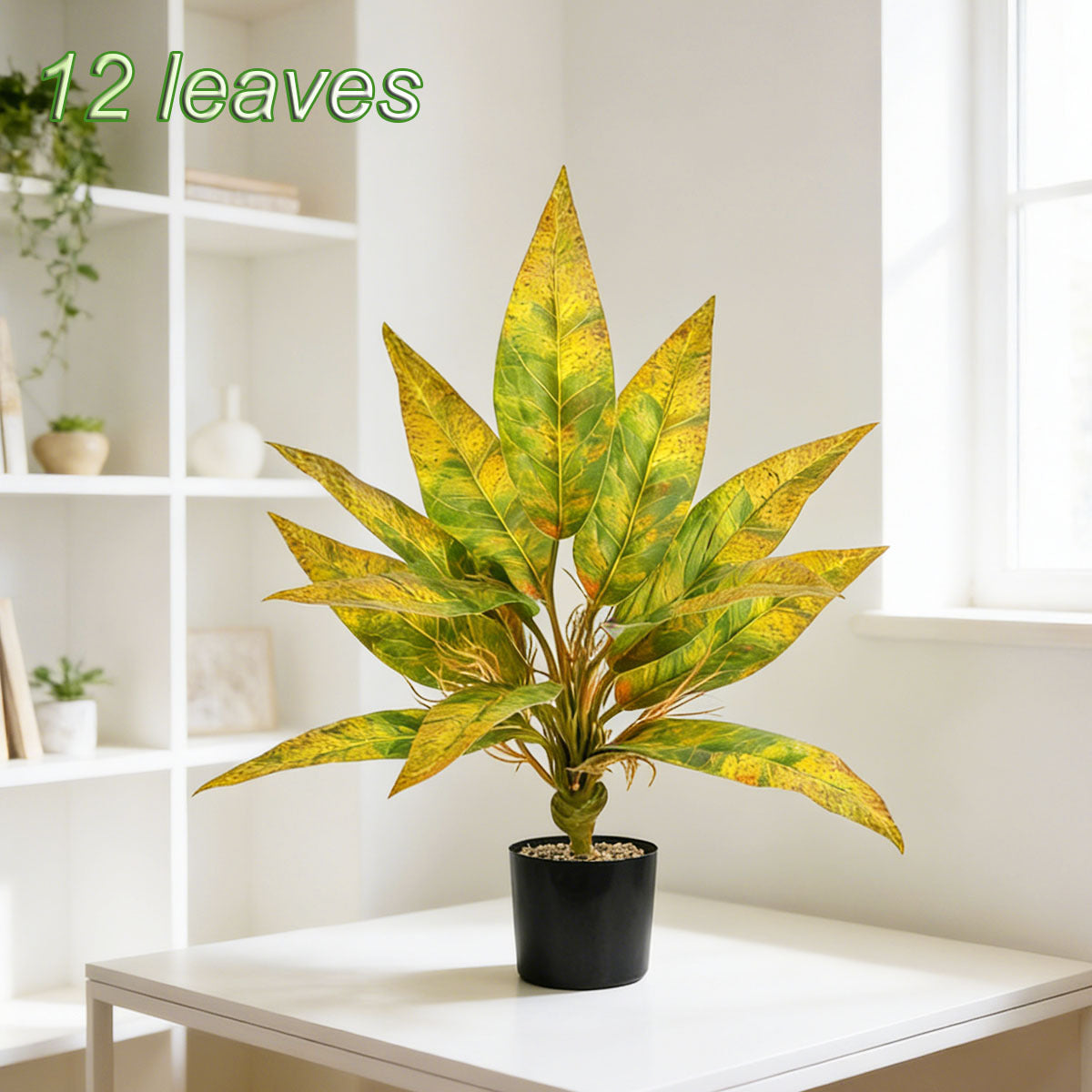 Künstliche Sansevieria, 40 cm, 12 Blätter, moderne Deko für Zuhause und Gewerbe