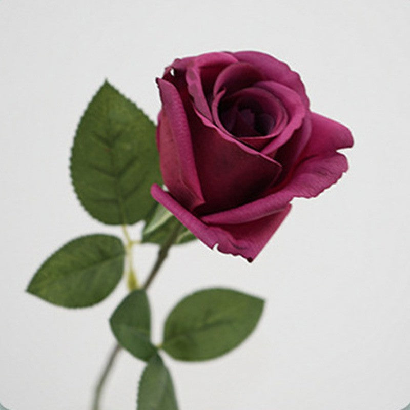 Künstliche Rose, einzelne Stiel mit 1 Blüte (47 cm), Seidenstoff, modern, für Hochzeit, Dekoration, Büro