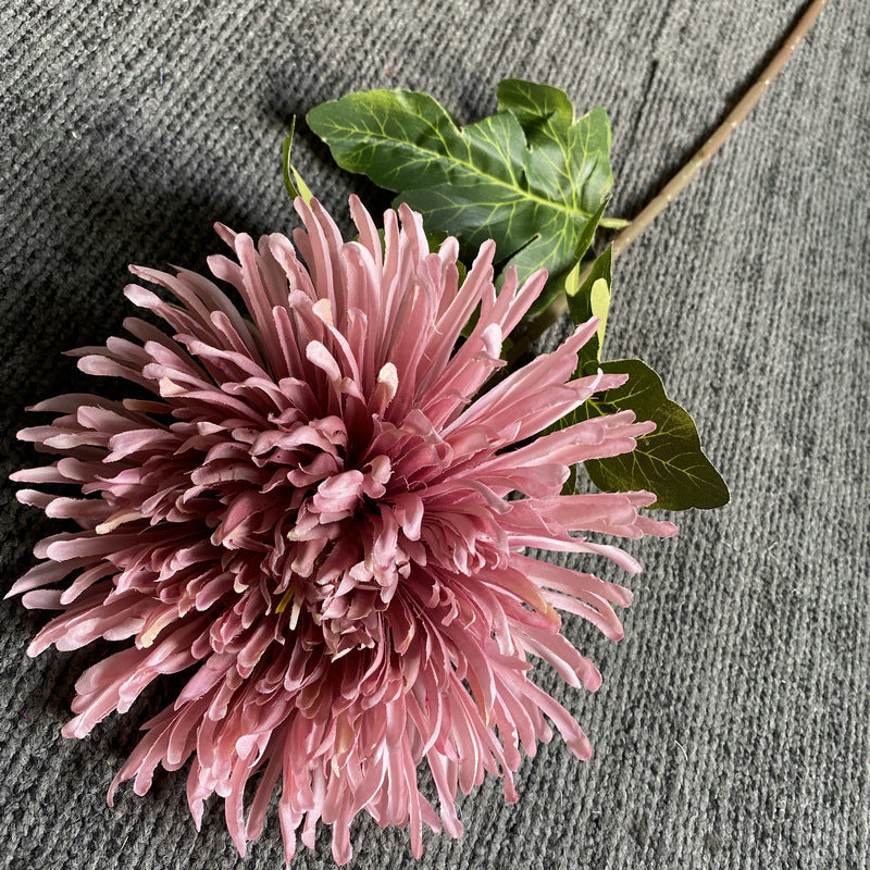 Künstliche Chrysantheme, einzelner Stiel mit 18 cm Blüte, 73 cm hoch, aus Seidenstoff, für Hochzeiten und Innendekoration