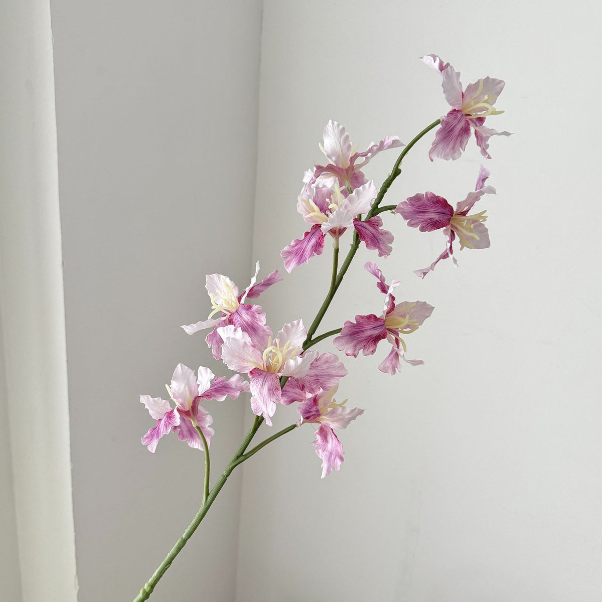 Künstliche Irisblüten, 9-blütiger Busch, 94 cm Höhe, aus Seidenstoff, für Hochzeiten und Innendekoration