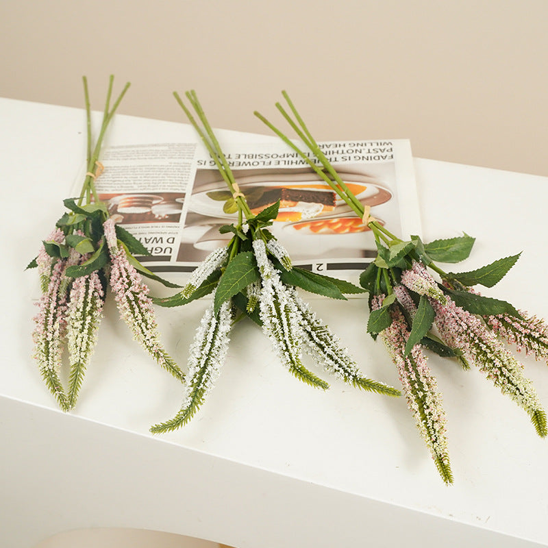 Künstlicher Salbei Kunstblumenstrauß, Schaumstoff mit PE-Blättern, 1 Strauß, für Hochzeit, Hotel und Schaufenster