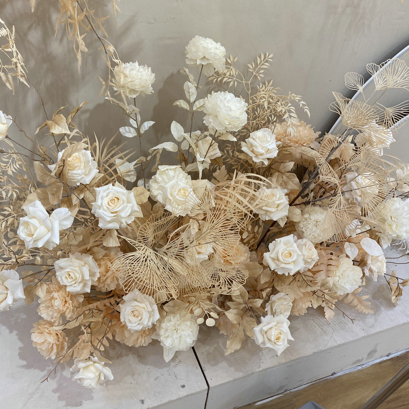 Künstliche Iris-Rose, 1 Stiel mit 2 Blüten, 80 cm Höhe, aus Seidenstoff, für Hochzeiten und Wohnaccessoires