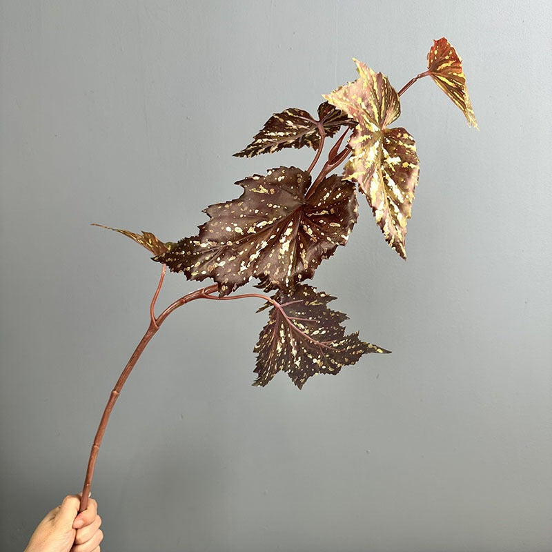 Künstliche Begonien-Busch, 71 cm hoch, 31 cm breit, Plastik, für Innen- und Außenbereich, Dekoration