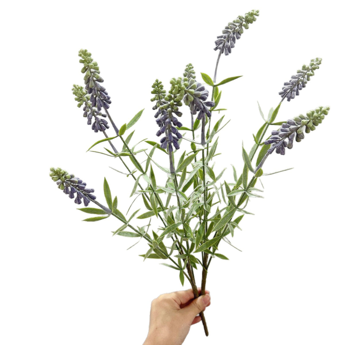 Künstliche Hyazinthen & Lavendel Busch, 48 cm hoch, 5 Blüten, Kunststoff-Deko für Haushalt & Gewerbe