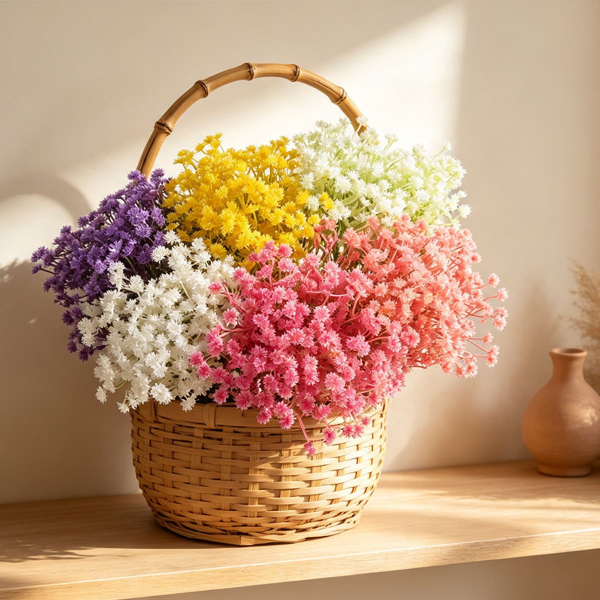 10 Kunststoff-Gypsophila (Schleierkraut) Bündel, je 30 cm, für Hochzeitsdekoration, Trauerkränze, Café-Deko, langlebig & pflegeleicht
