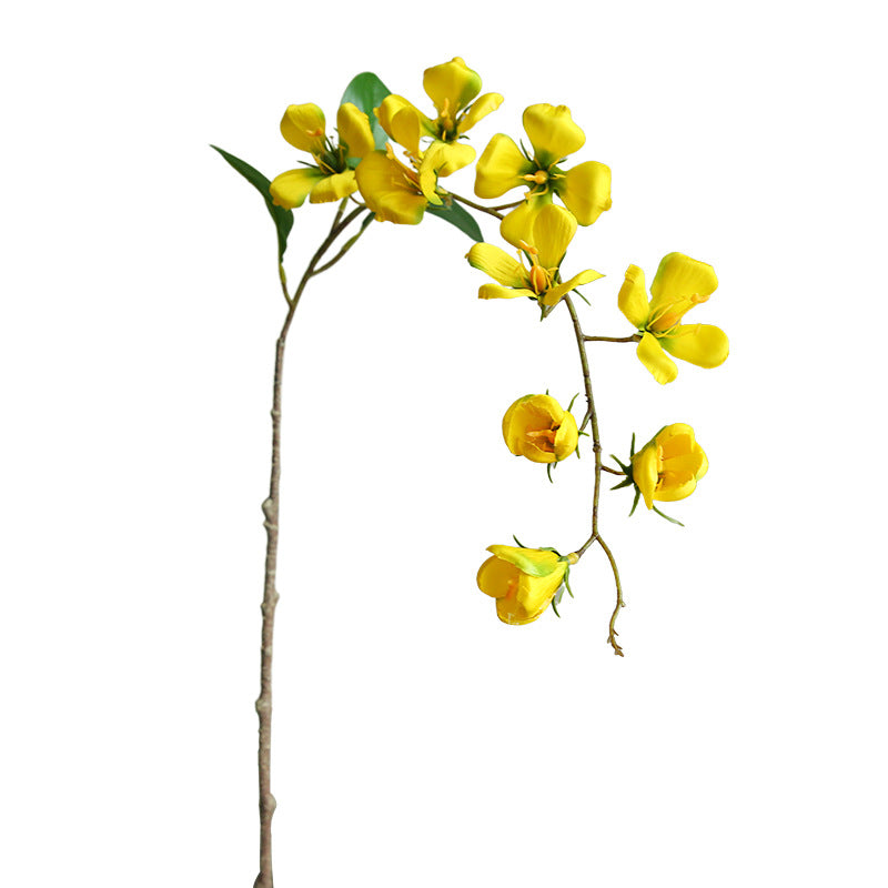 Künstliche Hartriegelblüten, 85 cm, 9 Blüten pro Stiel, Seidenstoff, für Innendekoration, Hotel, Einzelhandel, Hochzeit