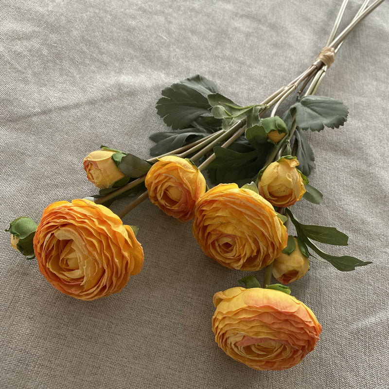 Künstliche Seidenblumenstrauß mit 9 Blüten, 55 cm, ländlicher Stil, für Hochzeiten und Innendekoration