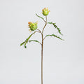 Kunstpflanze Distel, 2 Blütenköpfe, 30 cm Höhe, für Innendekoration, Hotel, Büro