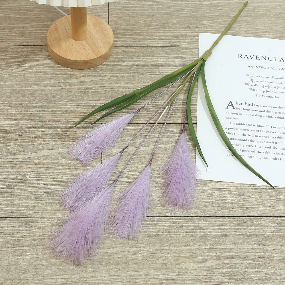 5 künstliche Pampasgras-Stiele, 50 cm, moderne Deko für Hochzeiten & Wohnaccessoires