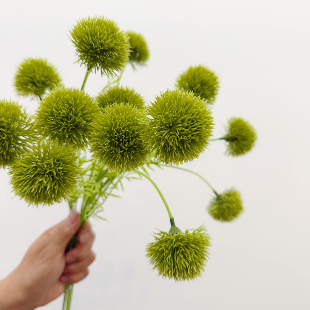 Kunstblume Grüne Nelke Büschel mit 5 Blütenköpfen, 50 cm, PU, ohne Vase, für Hochzeit, Hotel und Gewerbe