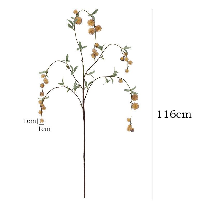 Künstliche Langstielige Ilex-Beeren, 116 cm, moderne Deko für Innen- und Außenbereich, Hochzeiten und Gewerbe