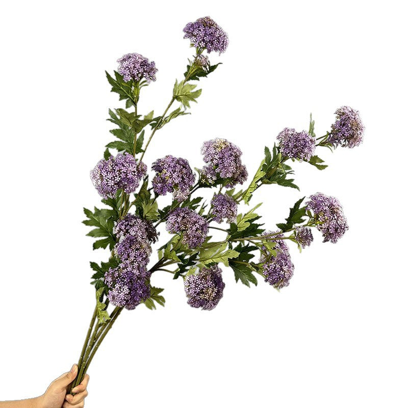 85 cm hochwertige Kunststoff-Hortensienbusch mit 6 Blüten, Schneeballhortensie, Deko für Hochzeit, Wohnung, Büro