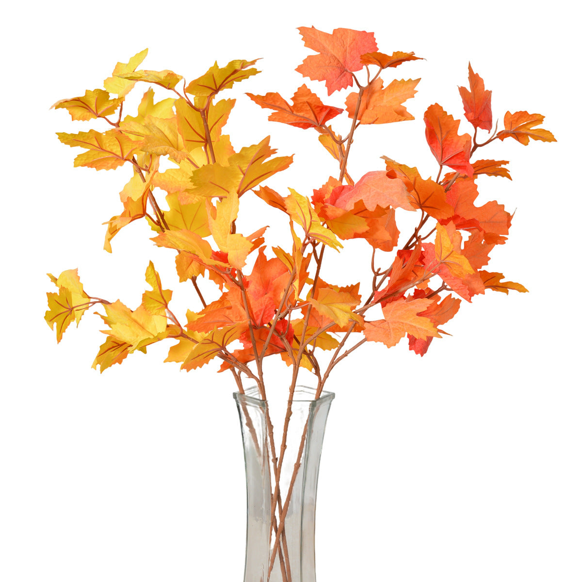 Künstlicher Ahornzweig, 70 cm, Einzelstamm ohne Blumentopf, für Hochzeiten, Innenraumdekoration und kommerzielle Räume