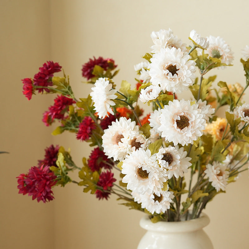 54 cm künstliche Gänseblümchen Busch mit 8 Blüten, Seide, modernes Design, für Zuhause, Innendekoration