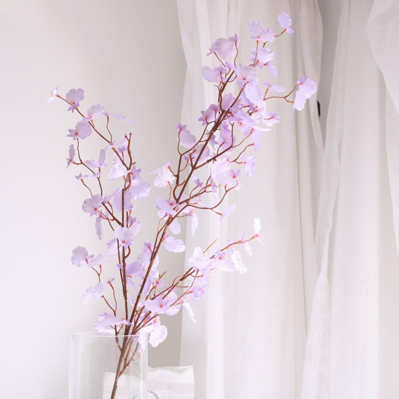 Oncidium Orchidee Kunstblume, 104 cm langer Stiel, täuschend echte Seidenblume für hohe Vasen, Hochzeit & ganzjährige Dekoration