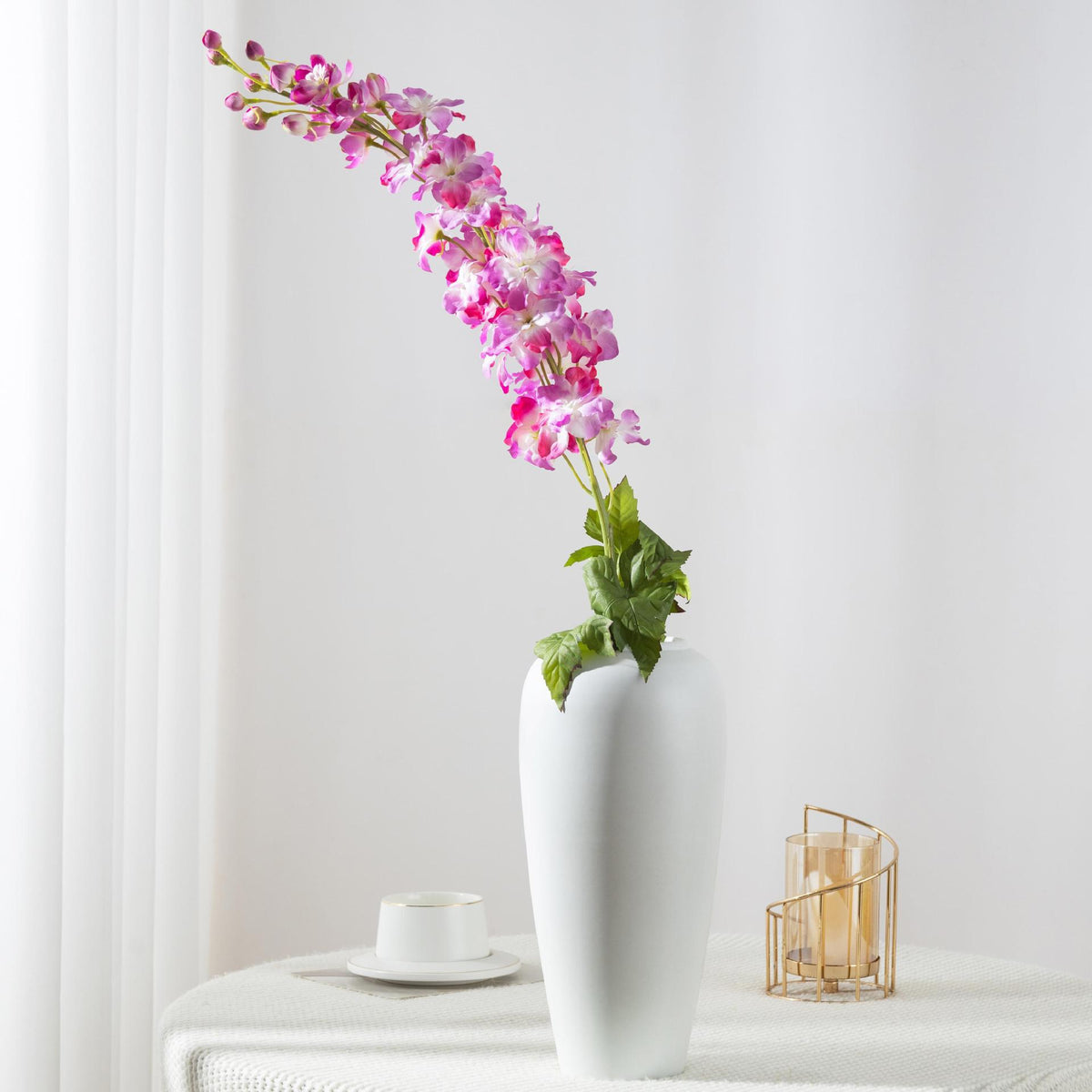 115 cm künstliche Rittersporn-Blüten aus Seidenstoff, moderne Deko für Hochzeiten und Gewerbe