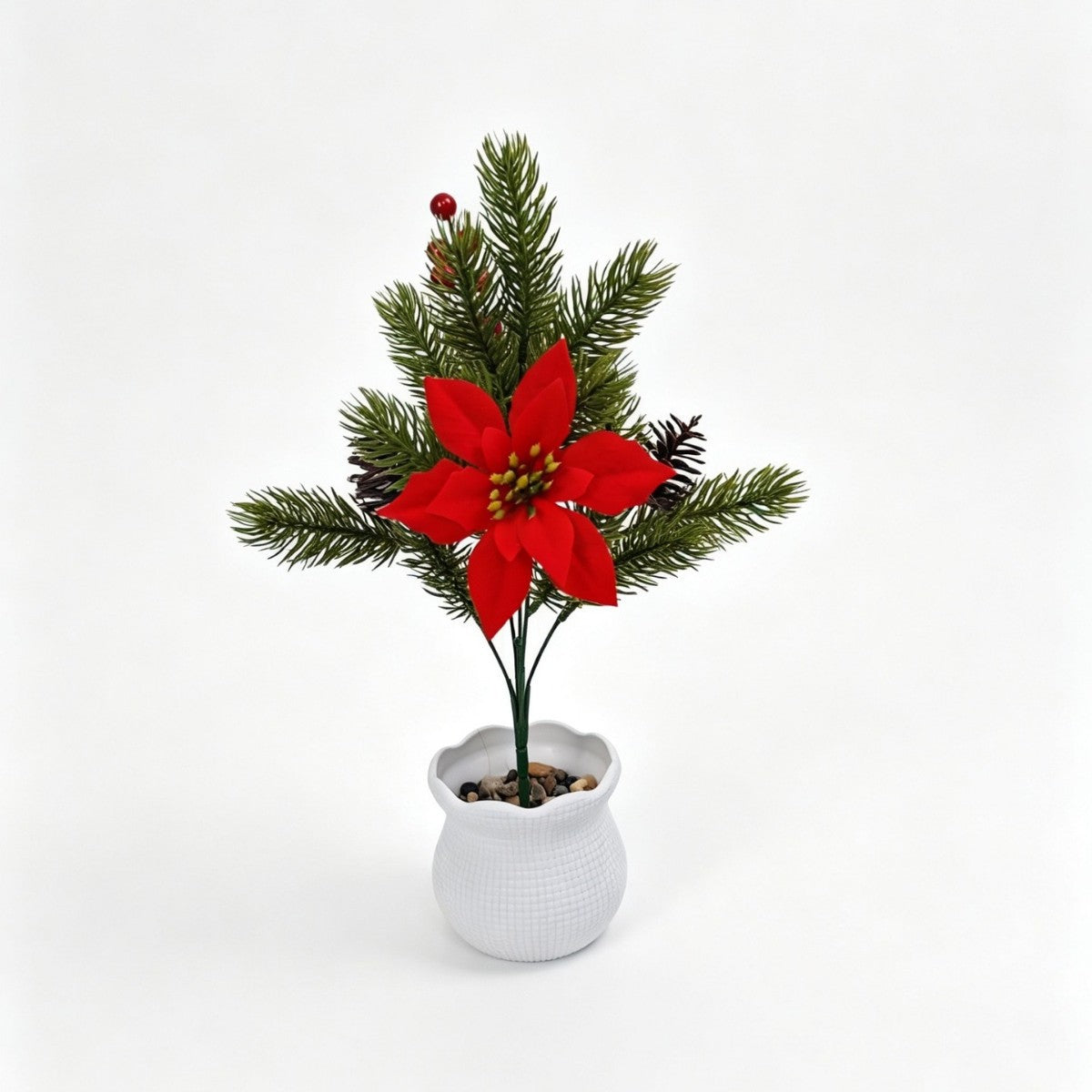2 künstliche Weihnachtssterne, 36 cm hoch, aus Seidenstoff, für Hochzeiten, Geschäftsräume und Zuhause