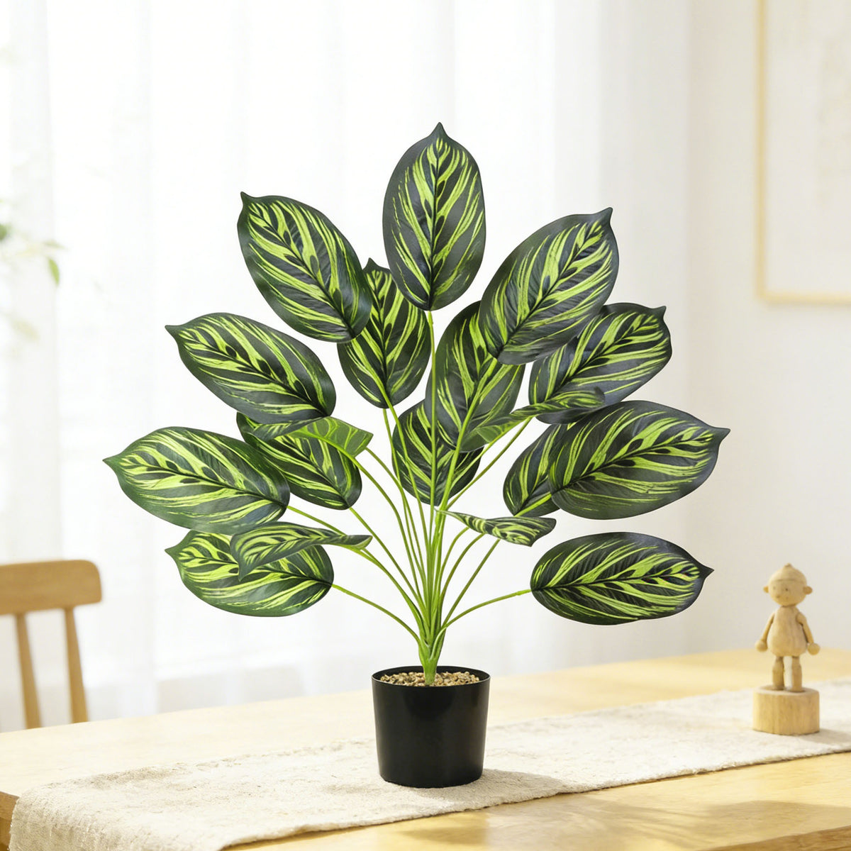 Künstliche Goldkalla Pflanze, 43 cm, PE/PVC, modernes Zimmerpflanzendekor für Wohnung, Büro und Gewerbe