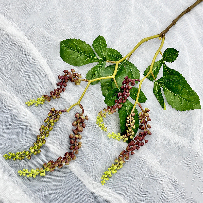 Künstliche Bergahorn-Frucht, Einzelstiel mit 6 Früchten, 82 cm Höhe, Latex (Real Touch), für Hochzeiten und Innenraumdekoration