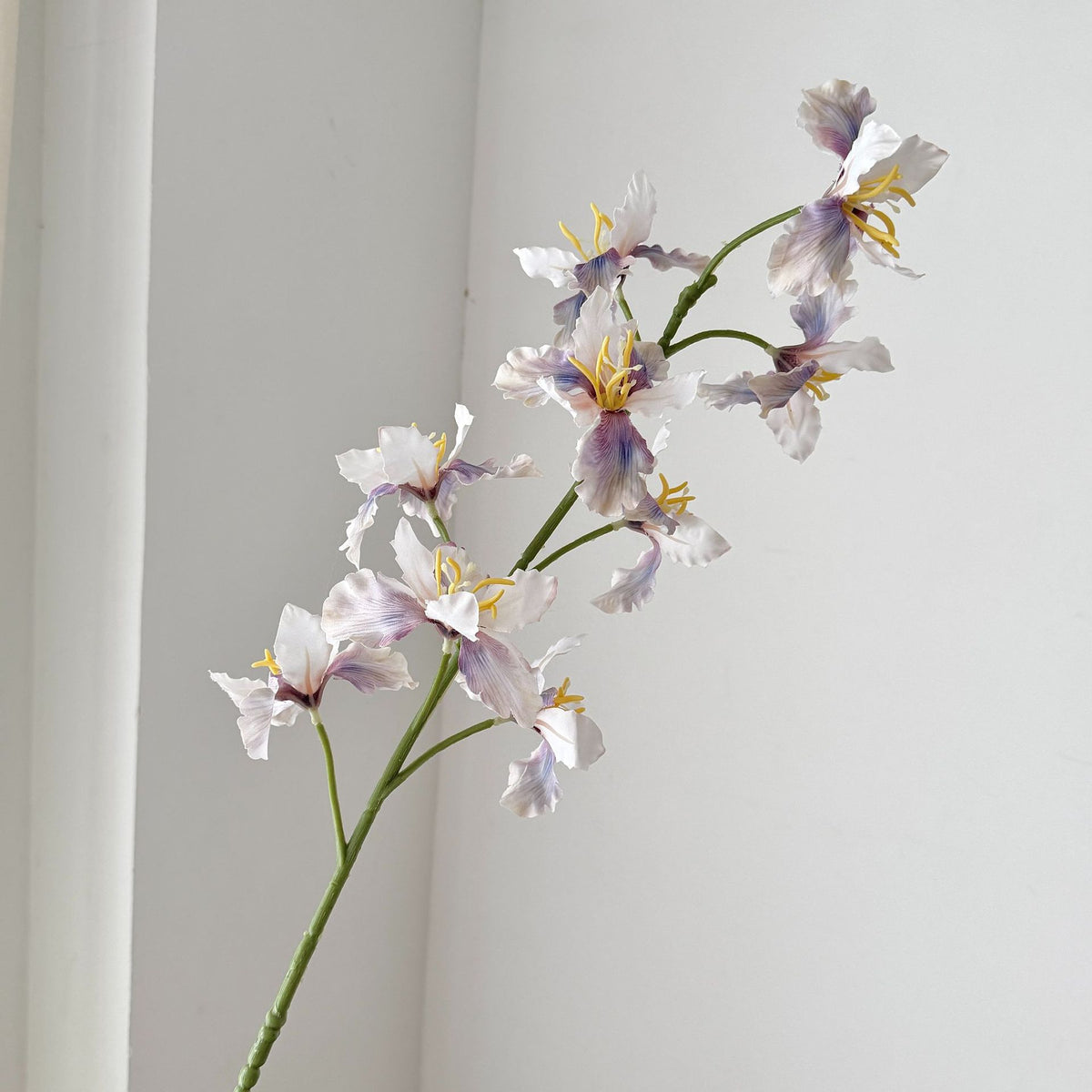 Künstliche Irisblüten, 9-blütiger Busch, 94 cm Höhe, aus Seidenstoff, für Hochzeiten und Innendekoration