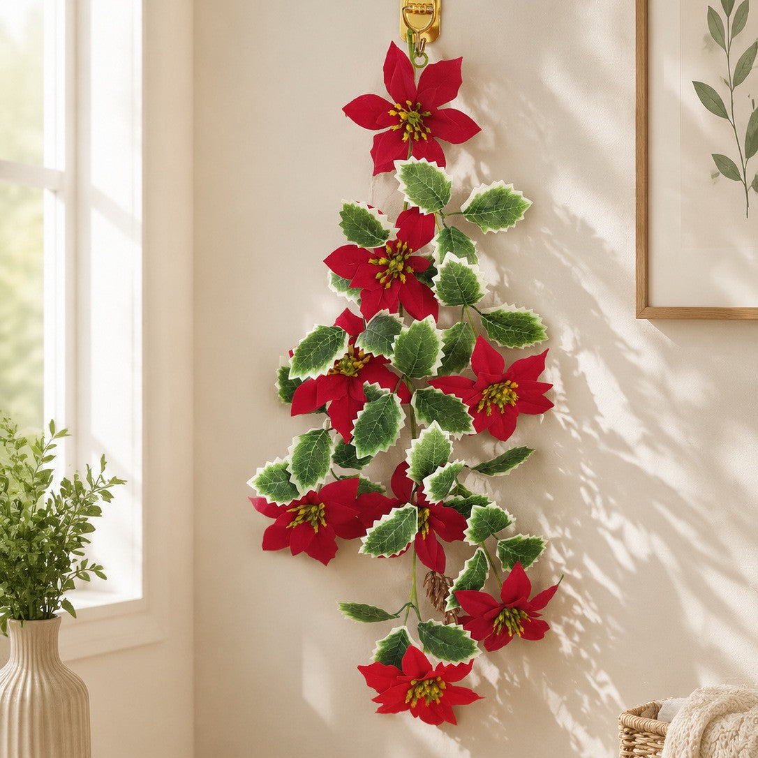 Künstliche Weihnachtsranke aus Kunststoff, 60 cm Länge, moderne Deko für Haushalt, Gewerbe und Events