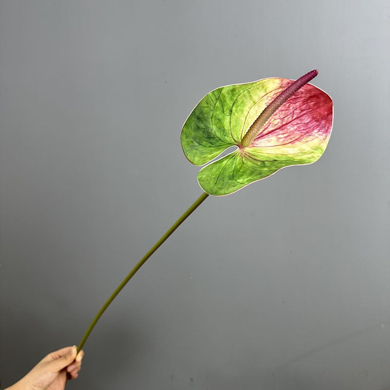 Künstliche Anthurie, einzelner Stiel mit 1 Blüte, 72 cm hoch, für Hochzeiten und Innenraumdekoration