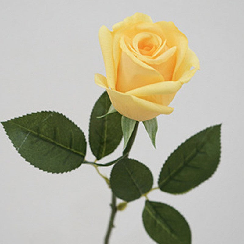 Künstliche Rose, einzelne Stiel mit 1 Blüte (47 cm), Seidenstoff, modern, für Hochzeit, Dekoration, Büro