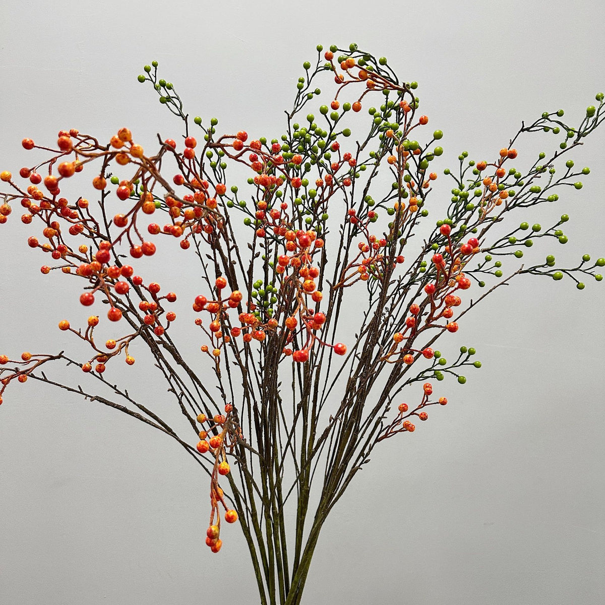 Künstliche Rote-Beeren-Busch-Dekoration, 140 cm langer Zierzweig aus Schaumstoff, für Hochzeiten, Innen- und Außendekoration