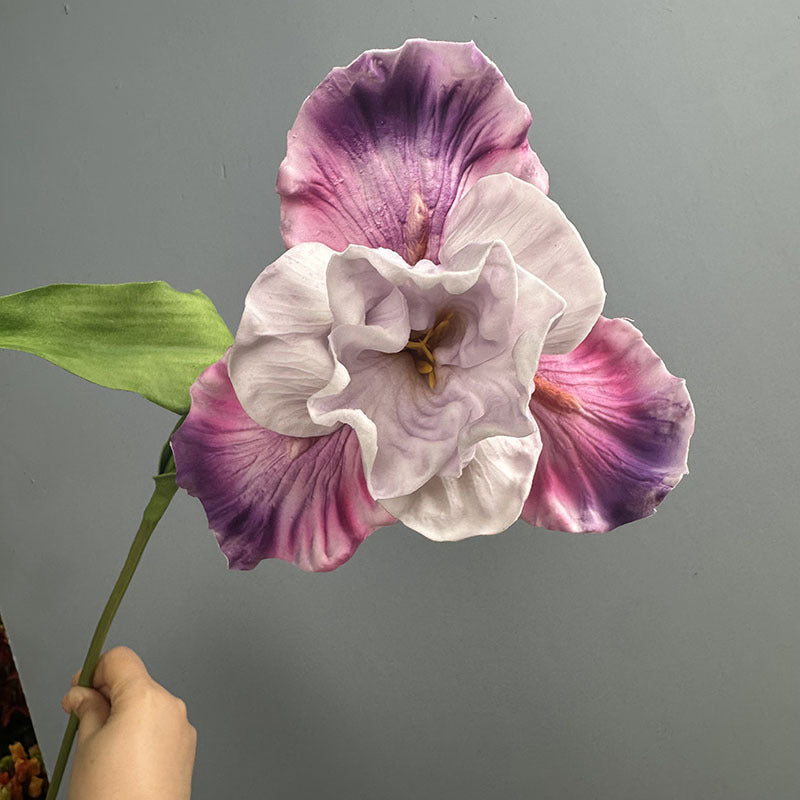 Künstliche Iris aus PU, 64 cm hoch, 15 cm Blütendurchmesser - für Hochzeiten, Büros, Hotels & Wohnaccessoires, 6 Farben