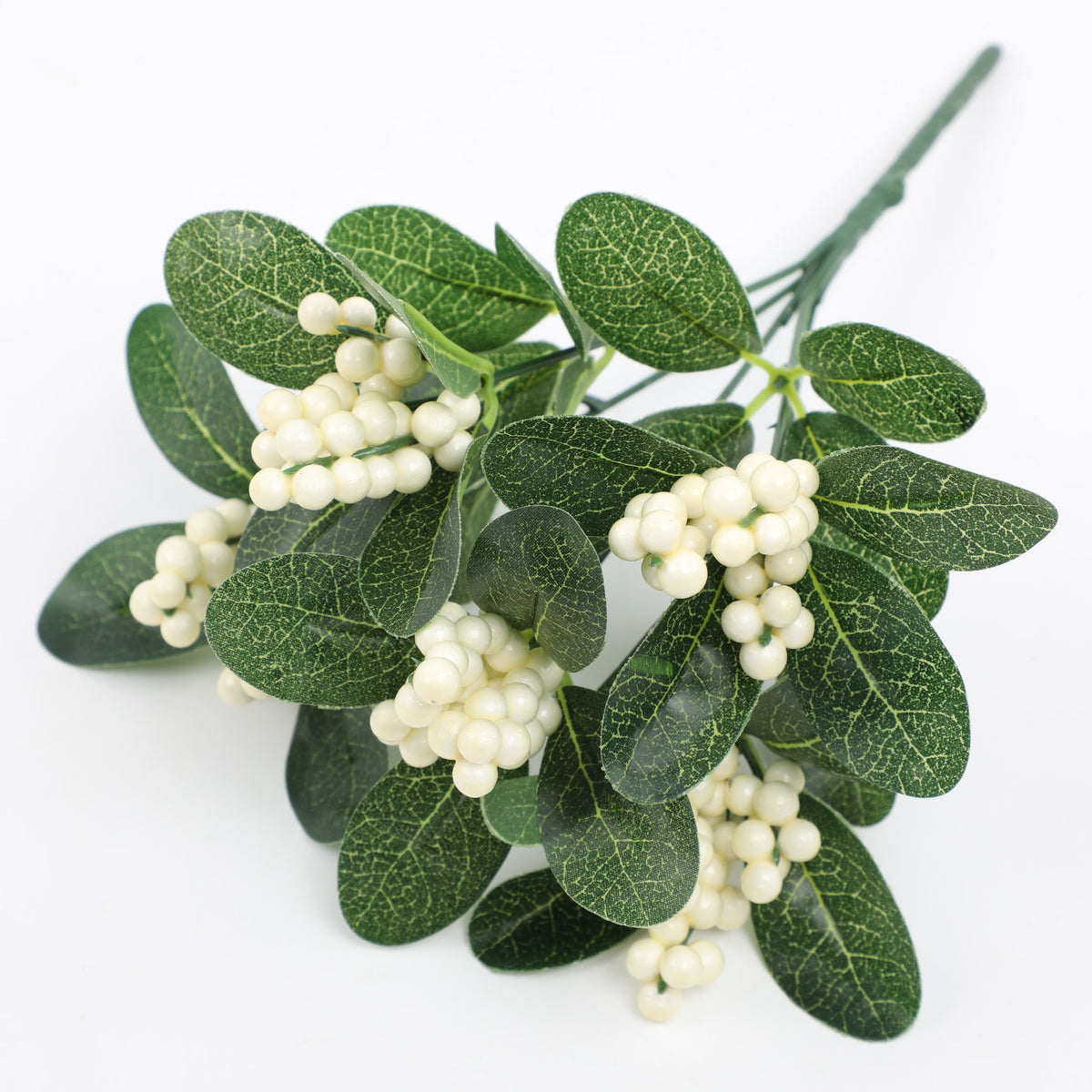 Künstliche Eukalyptusblätter mit roten Beeren, 27 cm, für Hochzeiten, Dekoration, Innenräume, Großhandel