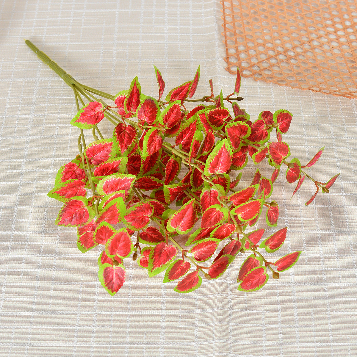 Künstliche Caladium-Blätter, 18 cm hoch, aus seidenähnlichem Polyester, für Innen- und Außenbereiche