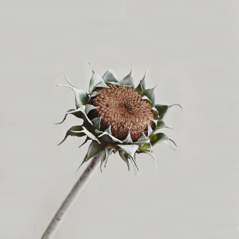 Künstliche Sonnenblume, Einzelstiel mit 1 Blüte, Kunststoff, biegbarer Stiel, für Hochzeit, Tischdeko und Außenbereich