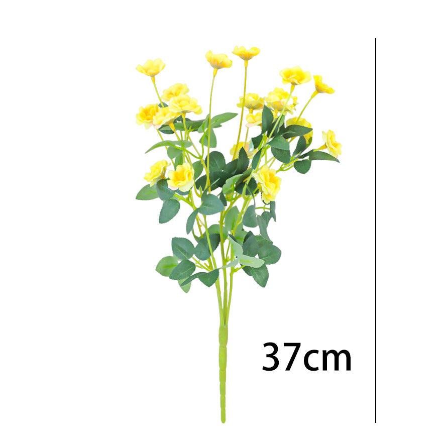 Künstliche Rosenstrauß, 37 cm, aus Seidenstoff, perfekt für Hochzeiten, Innen- und Außendekoration, Büro, Hotel, Einzelhandel