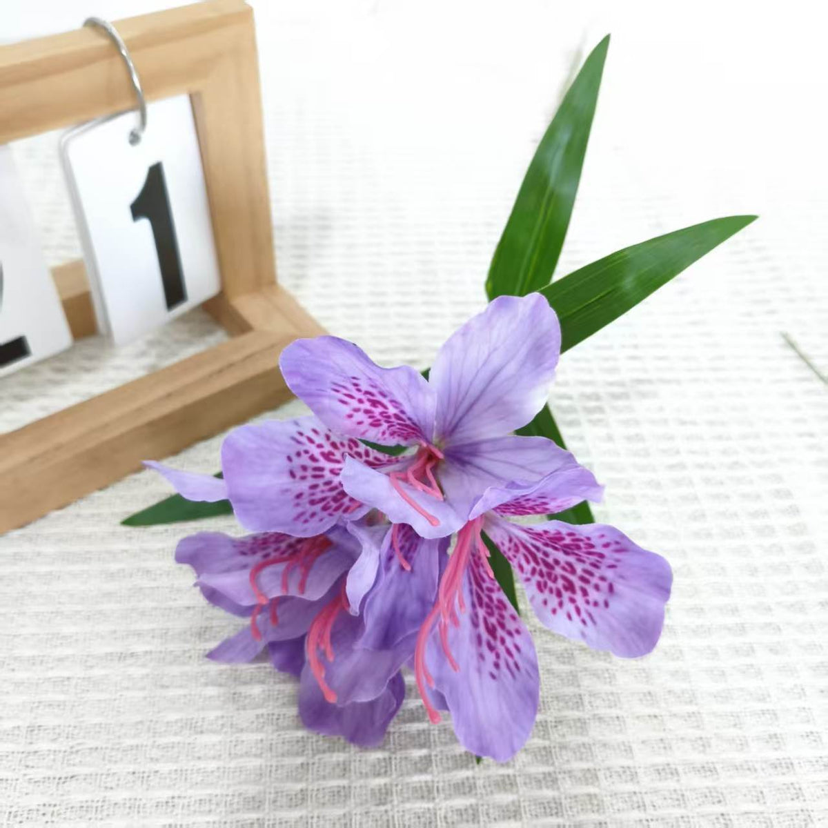 Kunstblume Rhododendron, 70 cm hoch, 3 Blüten, aus Seidenstoff, für Hochzeiten und Innendekoration
