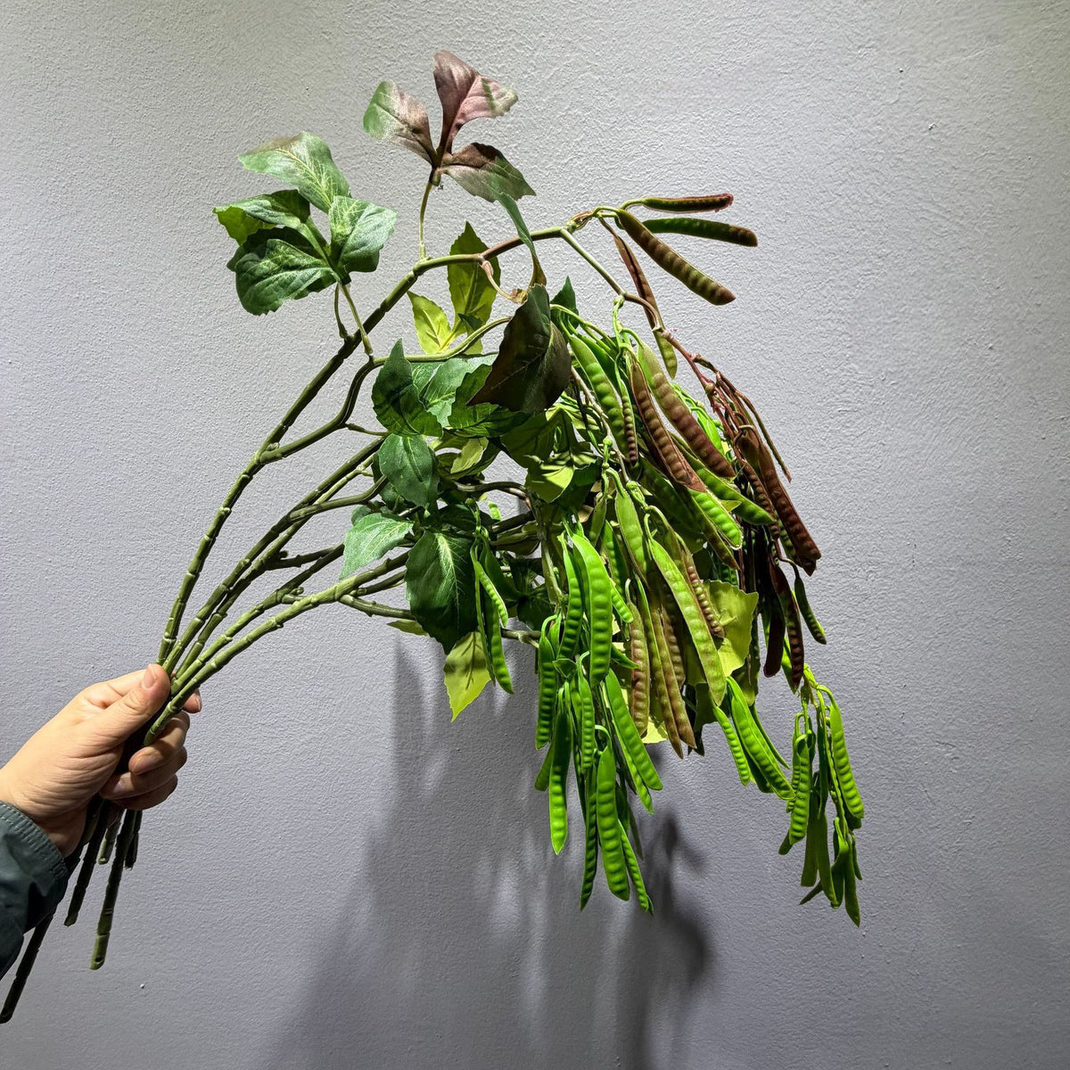 Künstliche Erbsenpflanze Busch, 85 cm, Kunststoff (PE/PVC), für Hochzeit, Schaufenster und Deko