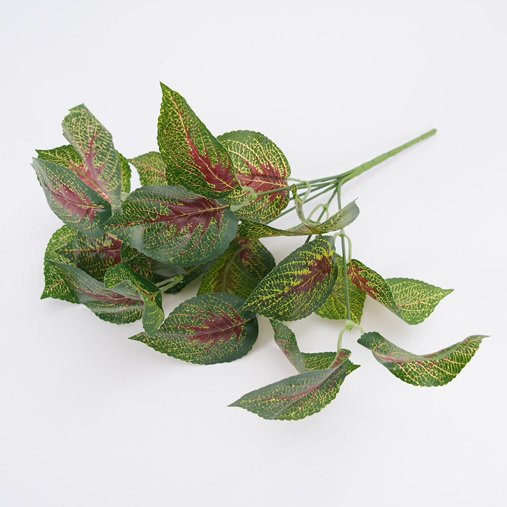 Künstliche Shiso-Blätter, 36 cm, Kunststoff, für Dekoration und Innenraum
