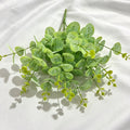Künstliche Geldblatt-Pflanze (Pilea) im Bund, 1 Büschel mit Rundblättern, Kunststoff, für Vase, Hochzeit und Wohndeko