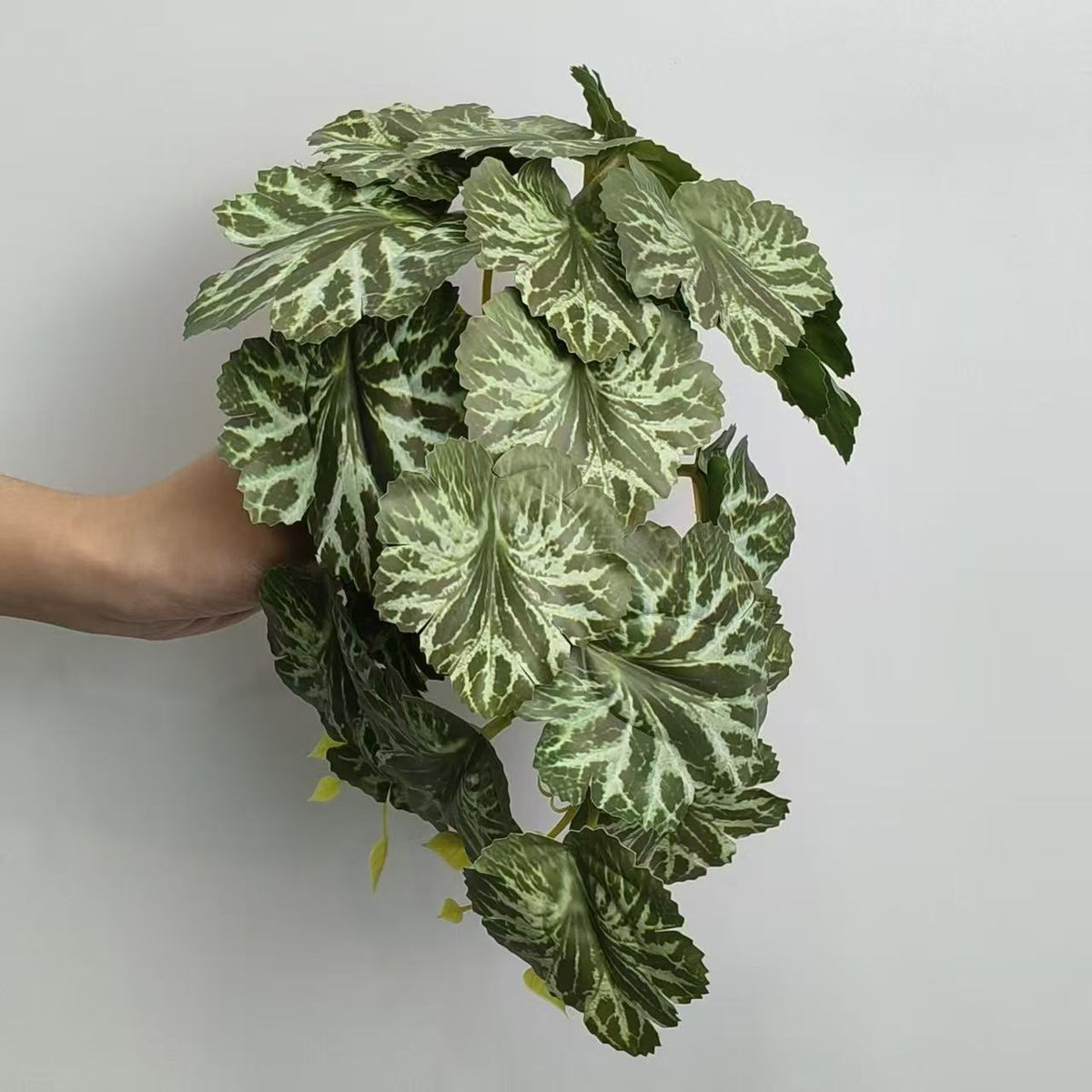 Einzelner Begonienblatt-Zweig, 30 cm, Kunststoff (PE/PVC), für Zuhause und Gewerbe