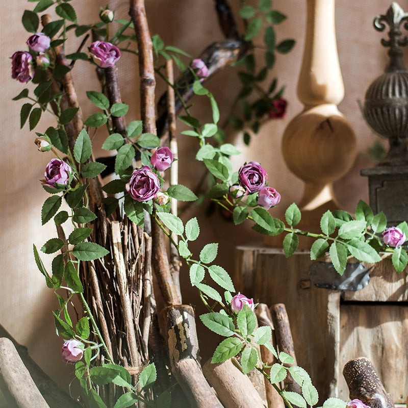 Künstliche Rose Garland, Angus Rose Ranke, 145 cm lang, Seidenstoff, für Hochzeitsdekoration, Wandschmuck