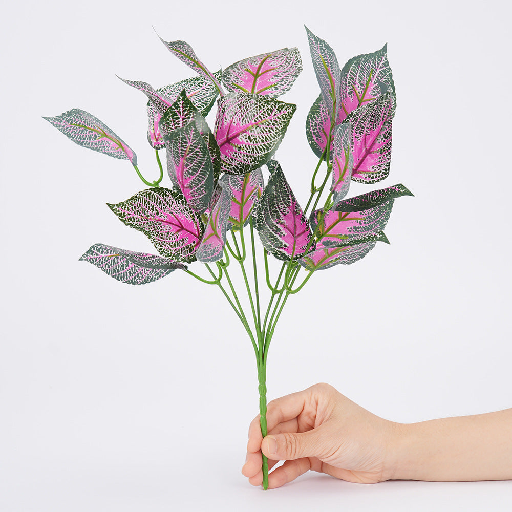 Künstliche Shiso-Blätter, 36 cm, Kunststoff, für Dekoration und Innenraum