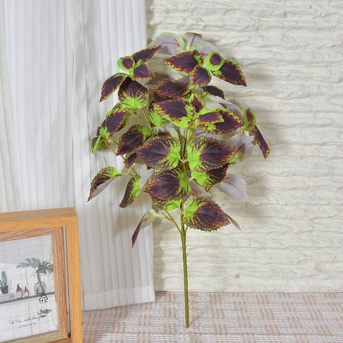 Künstliche Coleus-Pflanze, 45 cm, Buschform, für Innenraum, Hotel- und Schaufensterdekoration