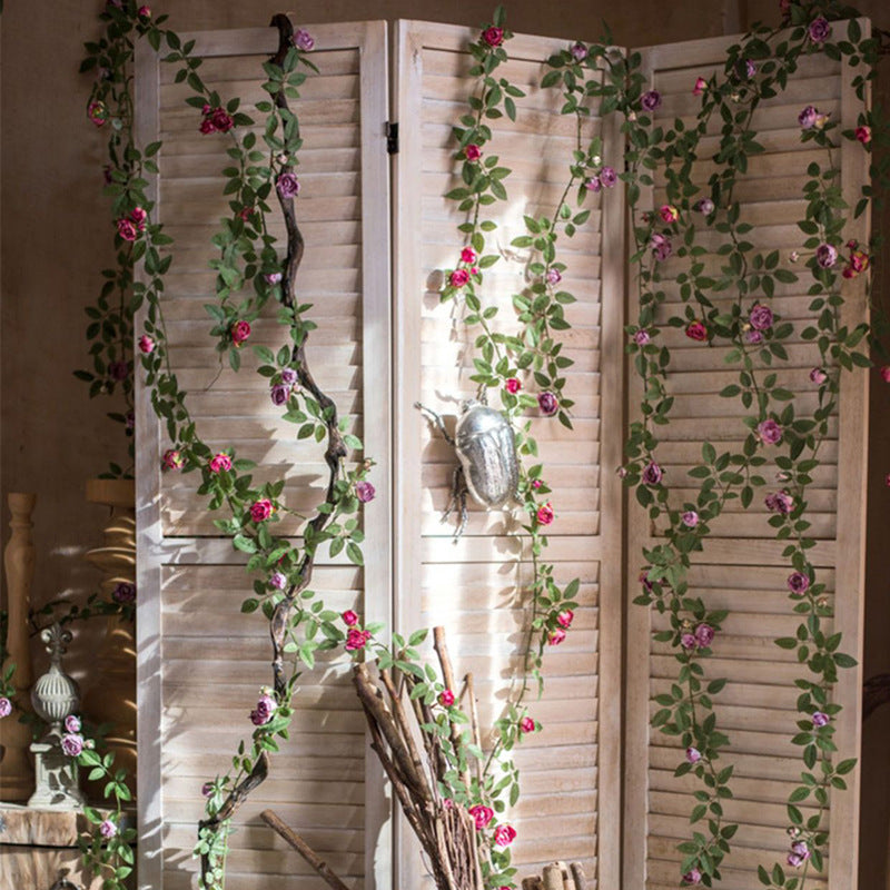 Künstliche Rose Garland, Angus Rose Ranke, 145 cm lang, Seidenstoff, für Hochzeitsdekoration, Wandschmuck