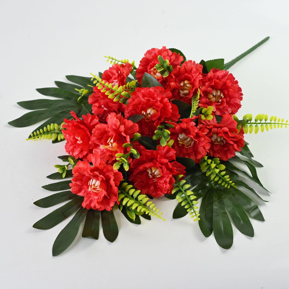 Künstliche Pfingstrosen Strauß, 12 Blüten, 52 cm Höhe, aus Seidenstoff, für Hochzeiten und Innendekoration