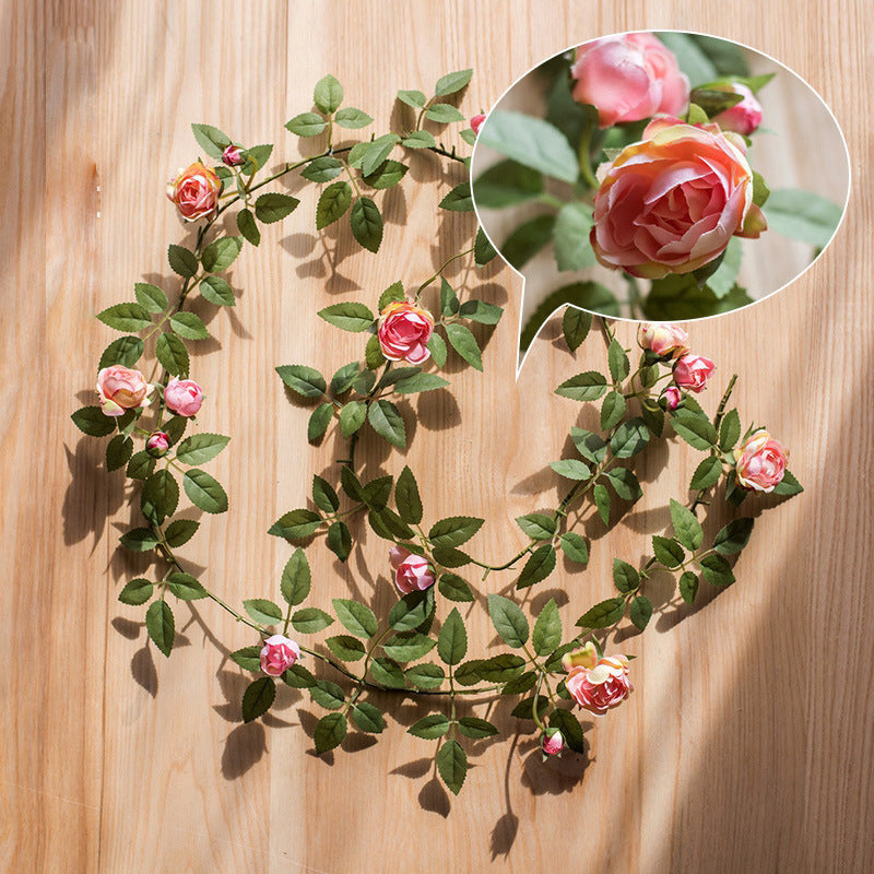Künstliche Rose Garland, Angus Rose Ranke, 145 cm lang, Seidenstoff, für Hochzeitsdekoration, Wandschmuck
