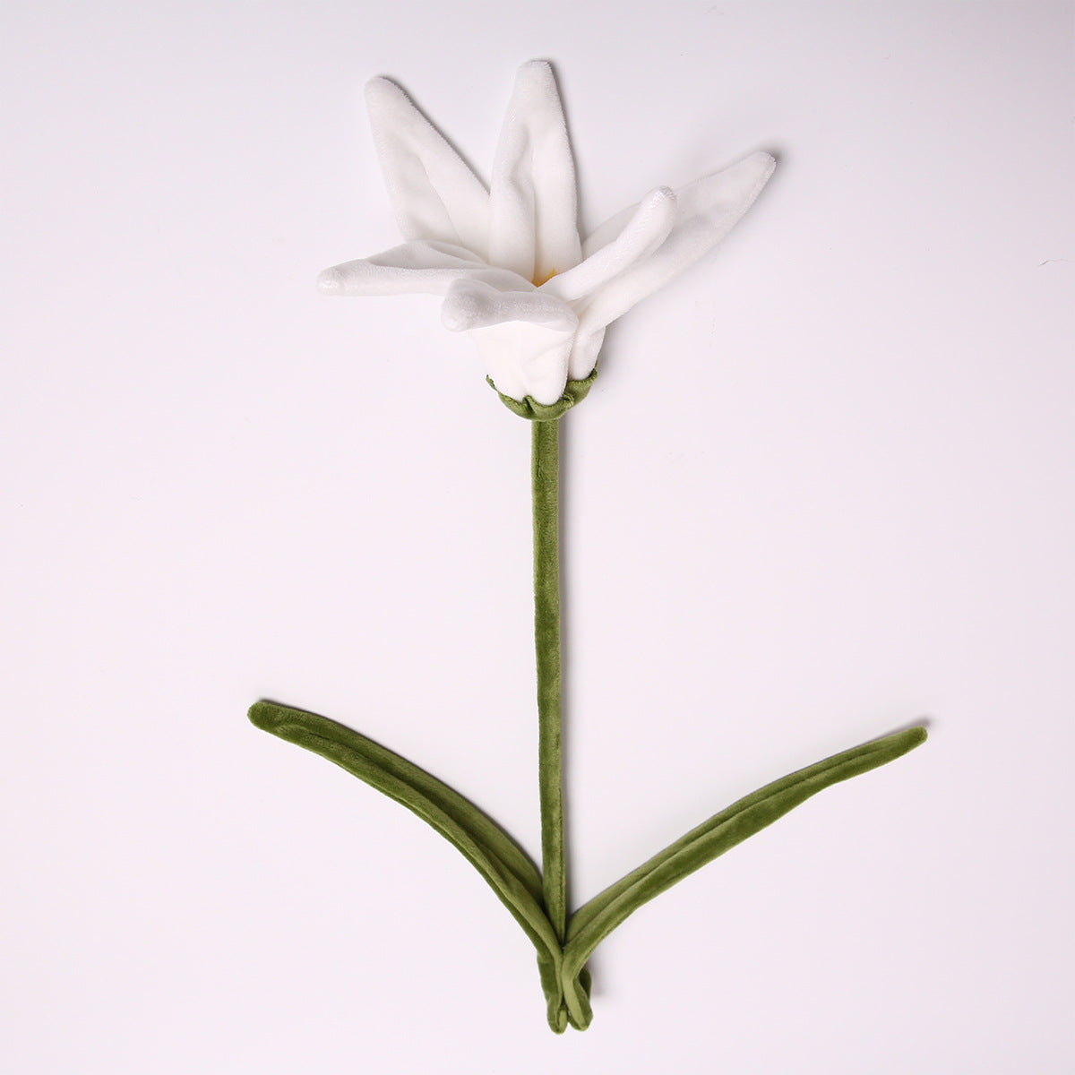 Künstliche Lilie aus Samtstoff, einzelner Stiel mit 1 Blüte, 50 cm Höhe, für Hochzeiten, Innenraumdekor und Büro