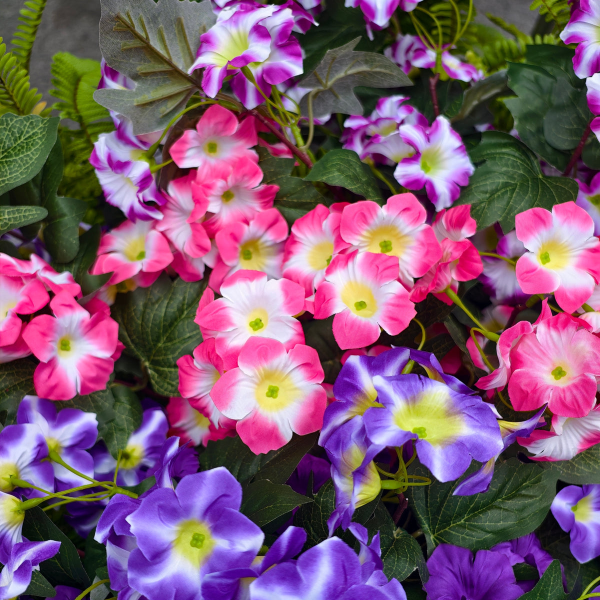 Upgraded Faux Petunia Blumen – UV-beständige Kunstblumen für Außenbereich, Garten & Terrasse Deko