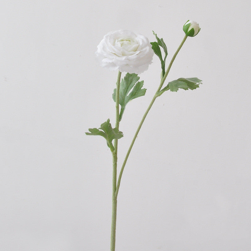 Ranunkel-Kunstblume mit Real-Touch – 48 cm, flexibler Stiel – täuschend echte Premium-Blüte für Vase & Hochzeitsdeko