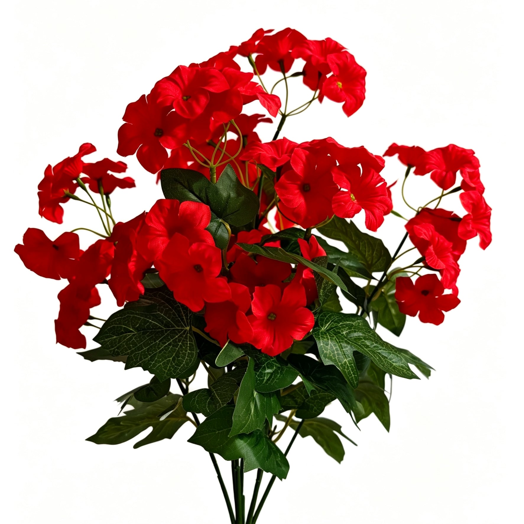 Verbesserte 50 cm UV-beständige künstliche Petunien – Realistische Seidenblumen für die Außendekoration